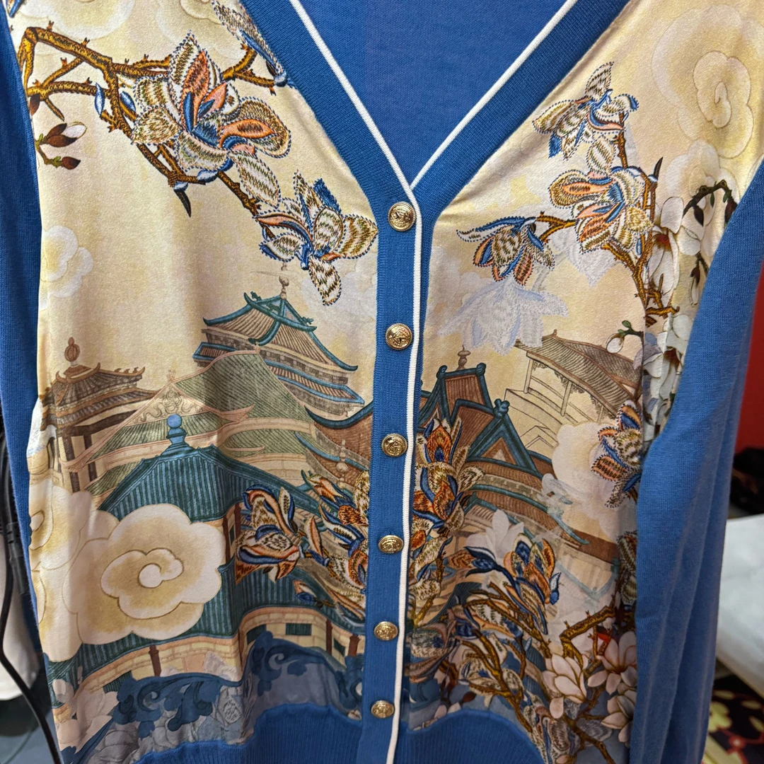 【230】桑蚕丝洋气时尚气质显瘦百搭减龄女士小众长袖