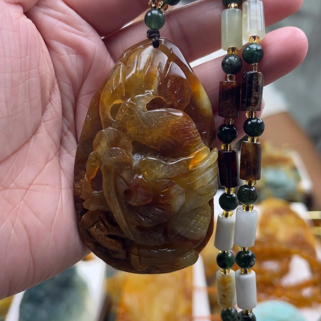 岫玉未镶嵌挂件挂件