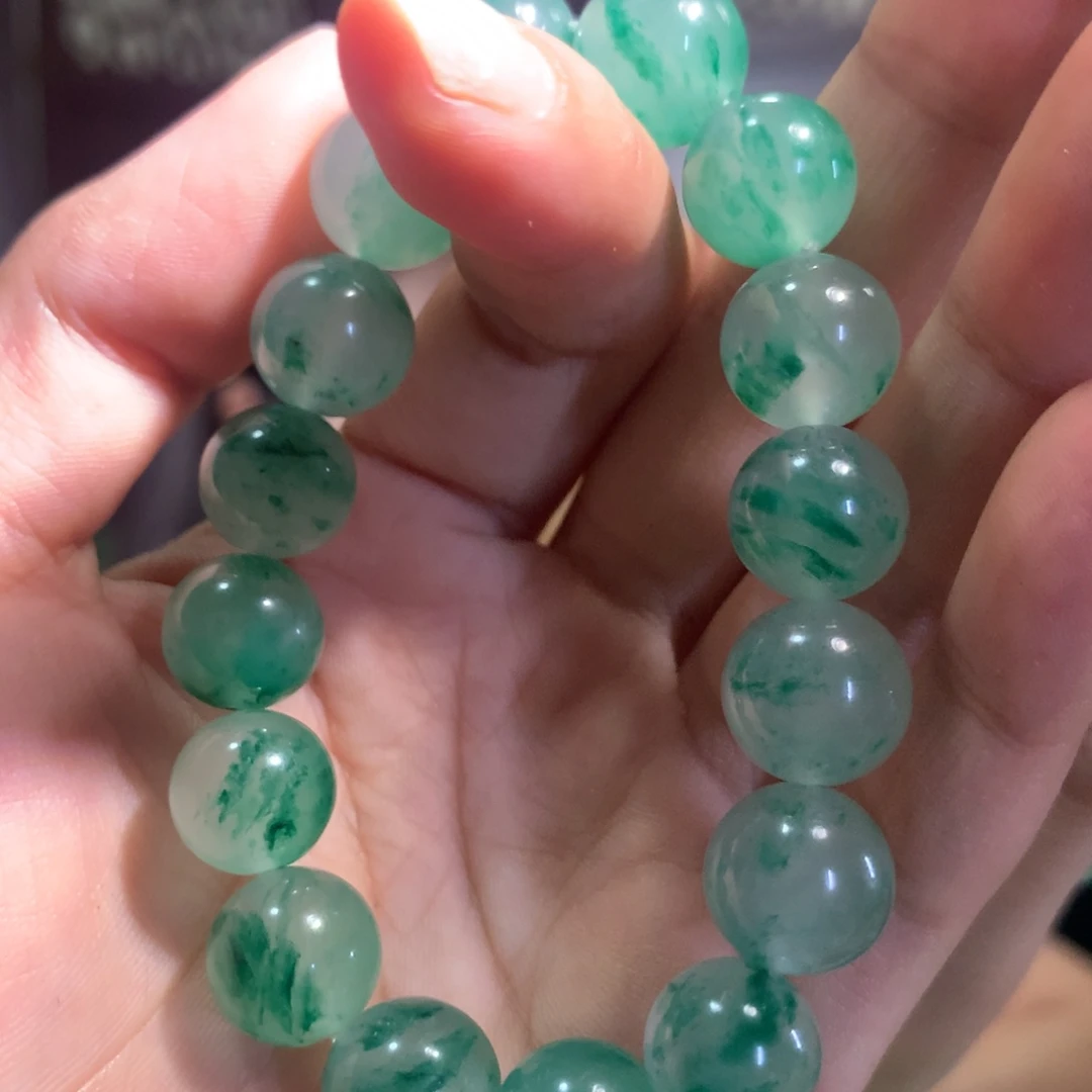 石英质玉（非洲翠）手链合金