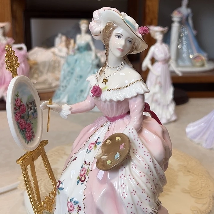 有机玻璃欧洲中古瓷器摆件