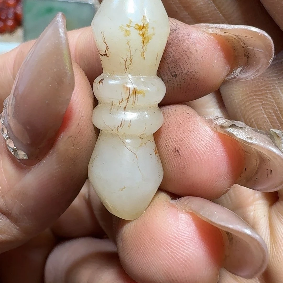 和田玉挂件未镶嵌朝***拾