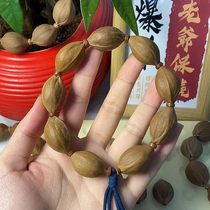 橄榄核手串/手链梅林逸品铁核1829三花素串