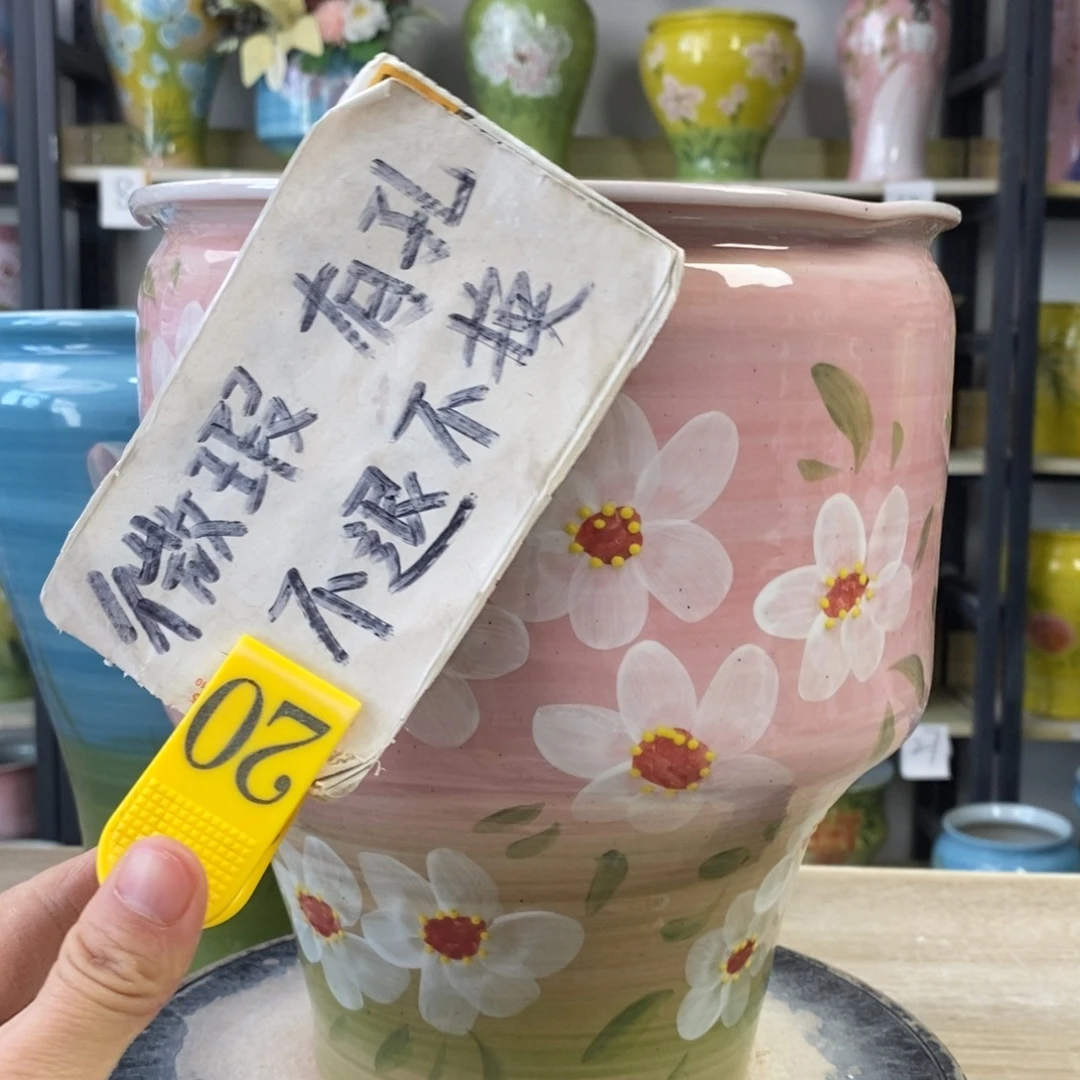 景德镇手工手绘陶瓷花盆