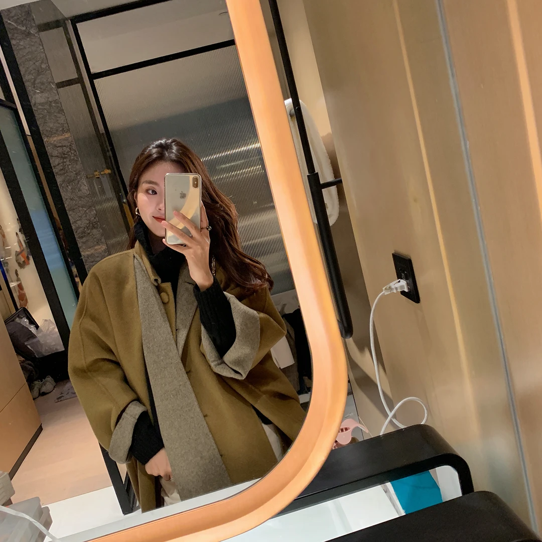 ASM ANNA◆偷不走的时光~经典千鸟格 别致廓形大衣A4422