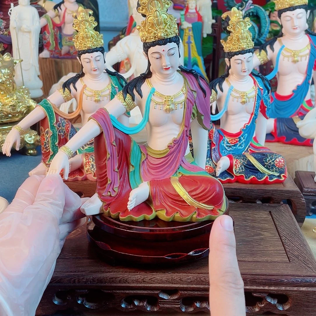 一***融石材自在观音摆件