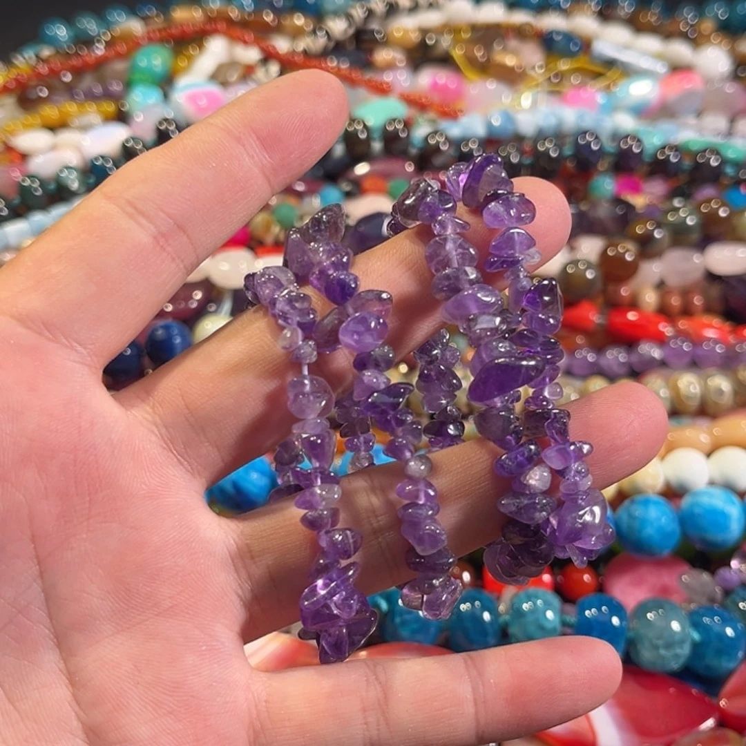 玛瑙/玉髓合金珠宝半成品紫水晶四条