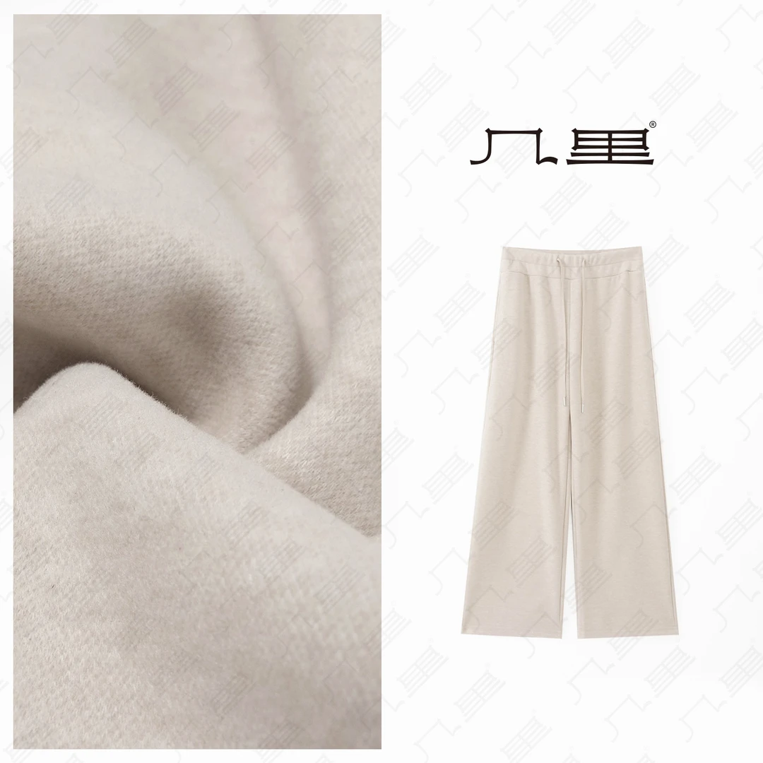 几里与麻 秋冬新款运动直筒休闲裤 裤长102  2100801