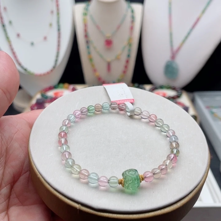 18K金镶嵌手链碧玺碧玺手链