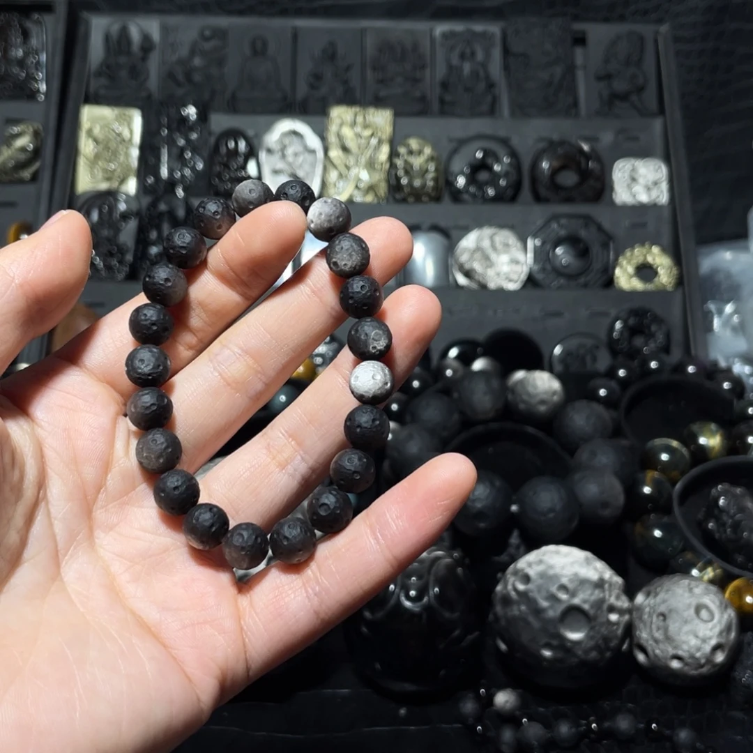 喜***雨黑曜岩未镶嵌珠宝奇石