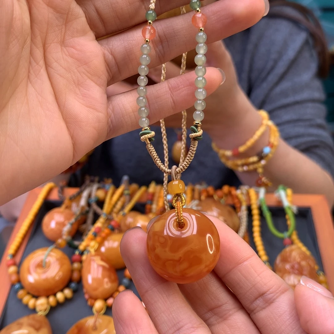 蜜蜡未镶嵌颈饰天然