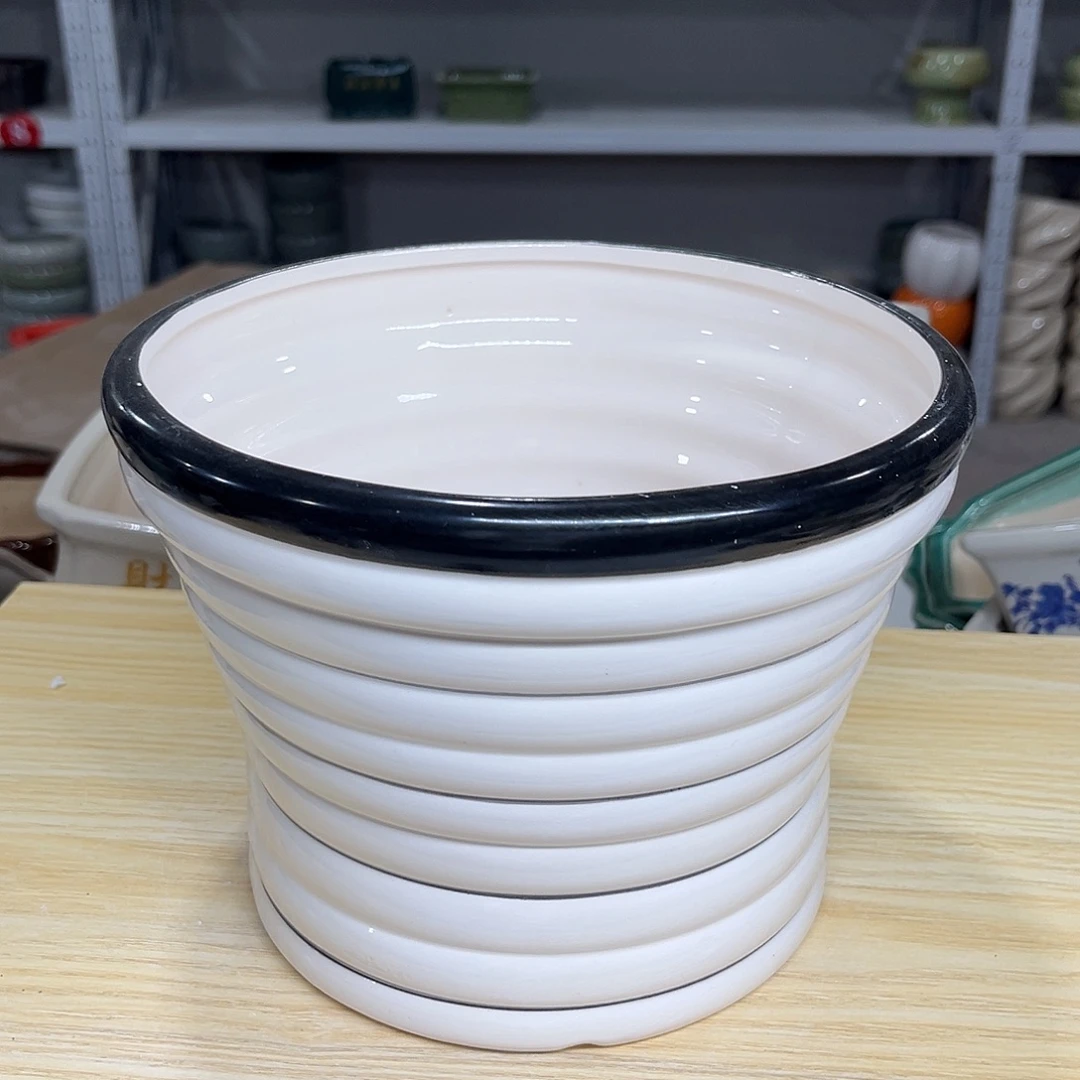 陶瓷绿植多肉微瑕花盆口径20*16