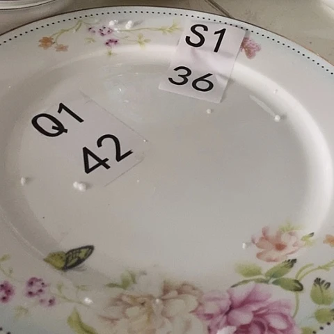 瓷两个蝶恋花大圆盘s136