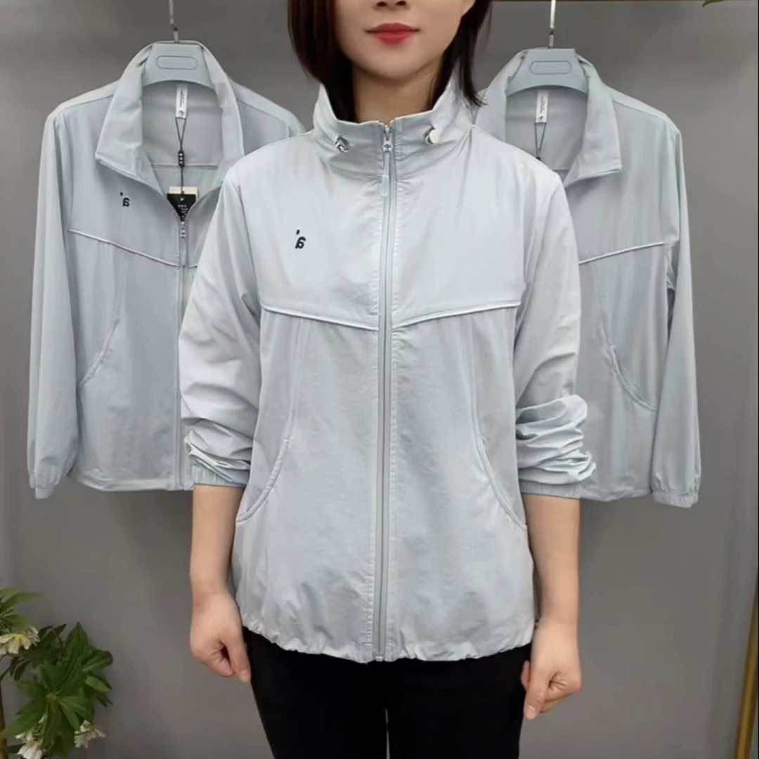 春夏新款时尚休闲短款外套气质显瘦百搭潮流女士宽松单层防晒外套