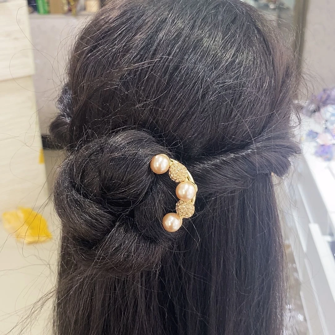 仿水晶合金两插梳