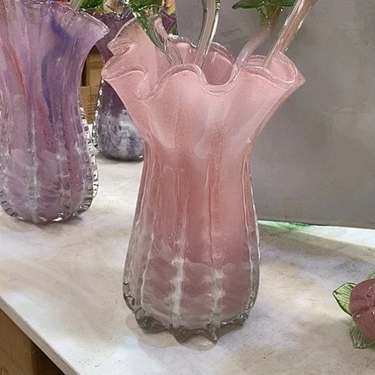 琉璃花瓶高31厘米口径15厘米