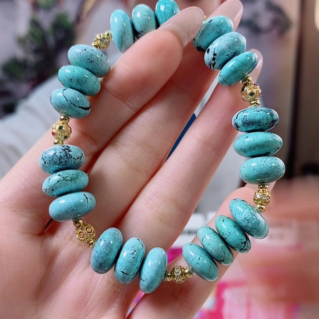 绿松石银S925镀金镶嵌珠宝奇石