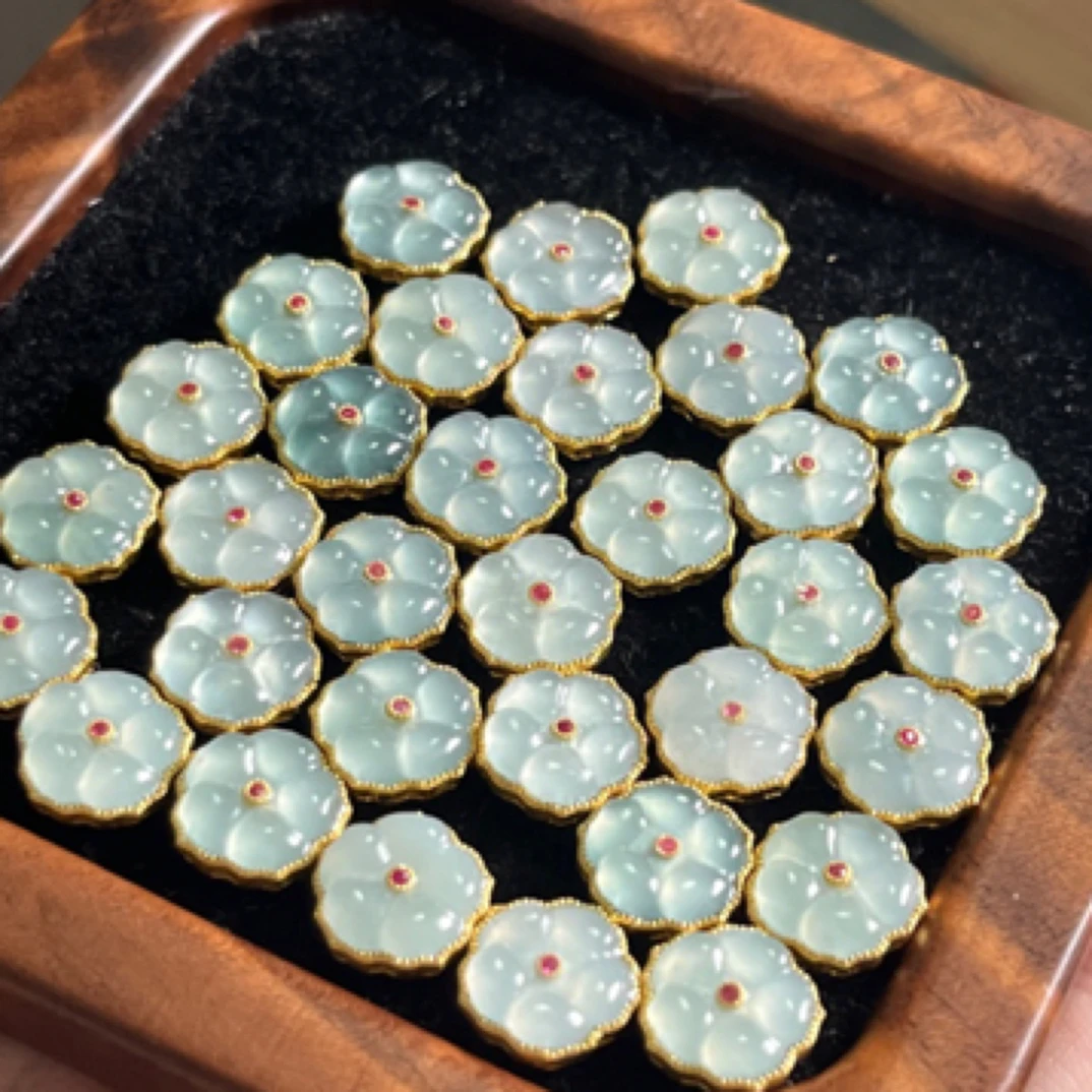 花通孔款带花心百搭DIY饰品