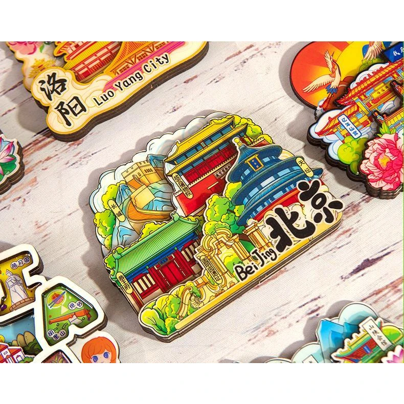 潮玩文创冰箱贴原创手绘木质磁性冰箱贴（新5）