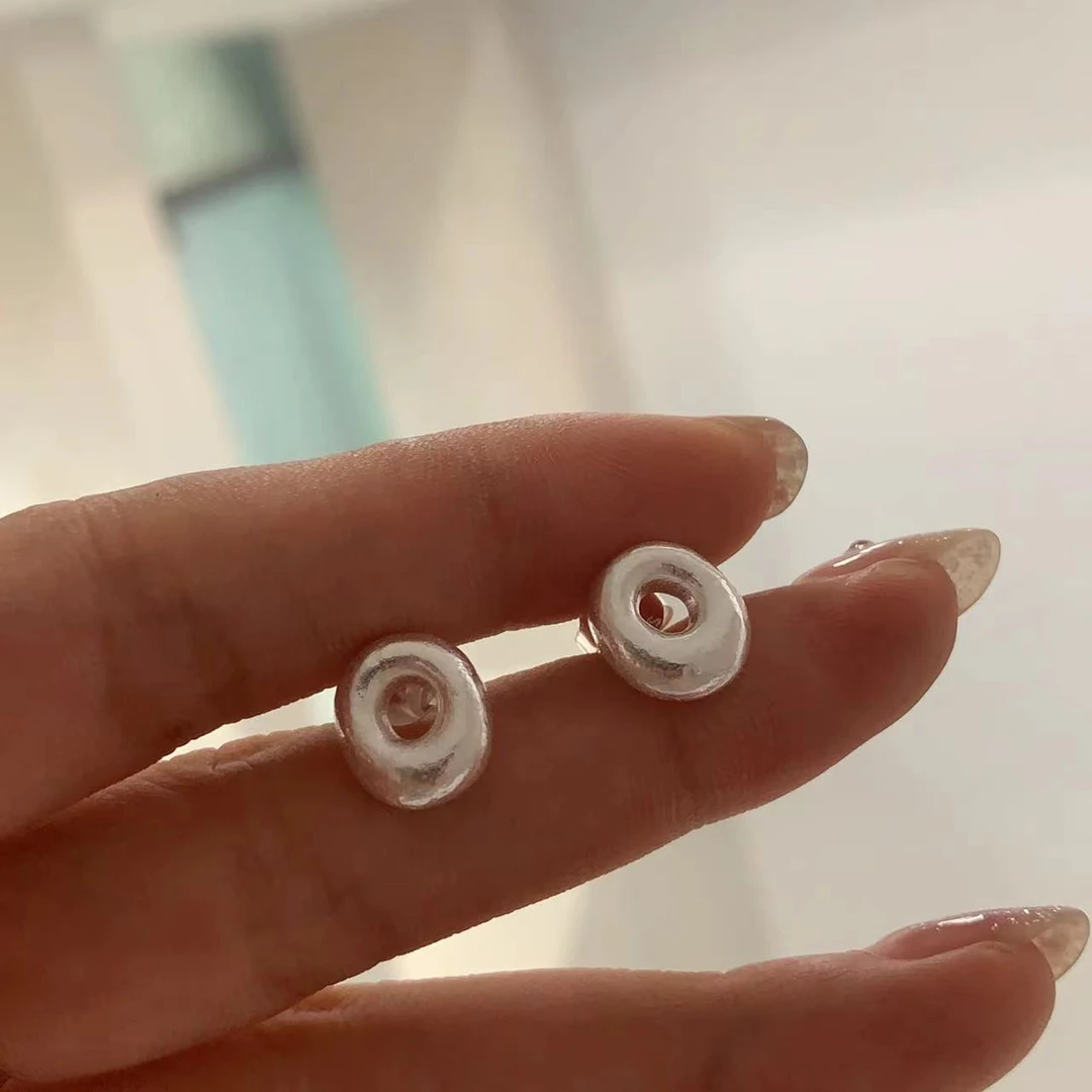 925银耳饰 E2002  简韩新款小甜甜圈耳钉