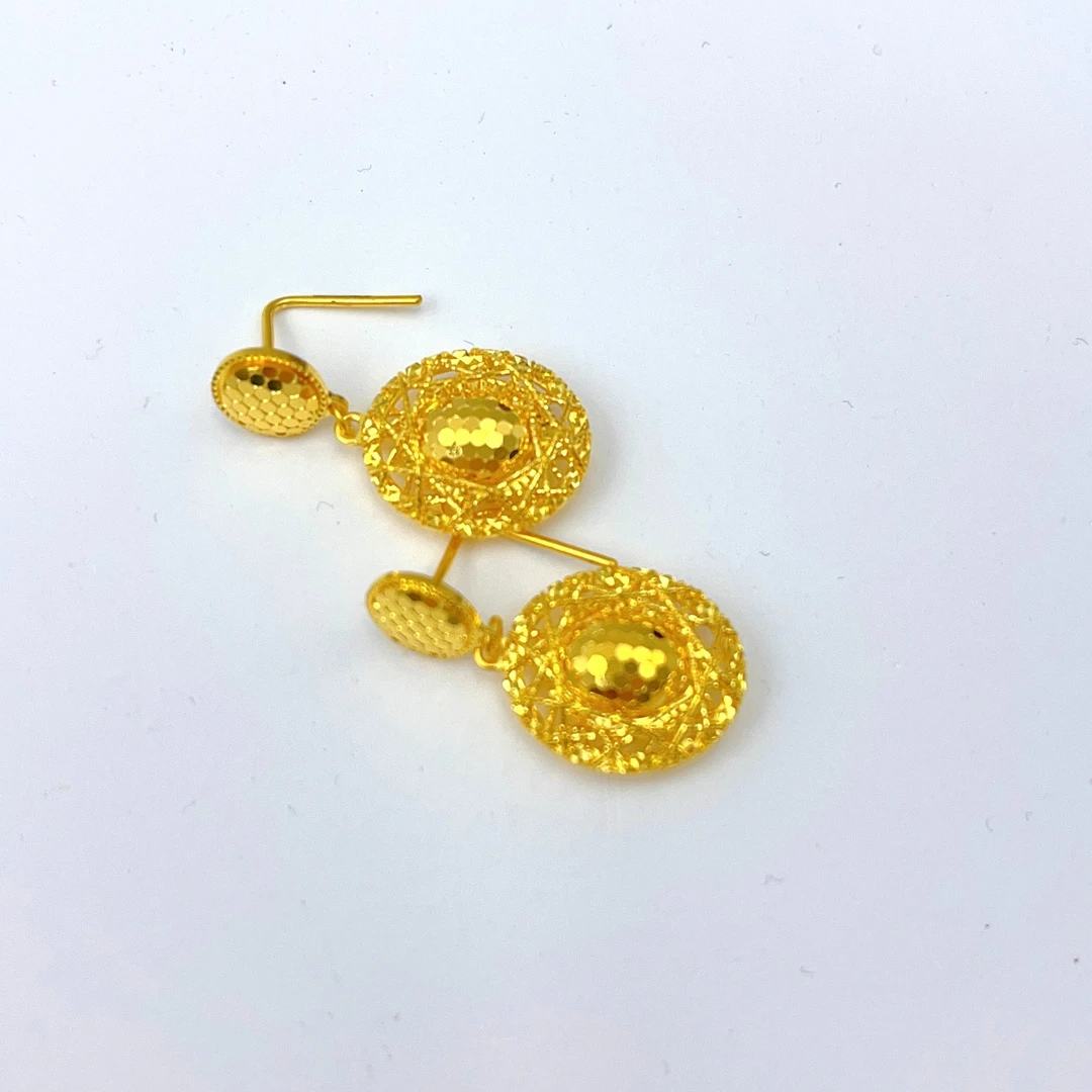 SUNFEEL/赛菲尔黄金足金999鸽子蛋黄金耳钉5G精工过年送礼