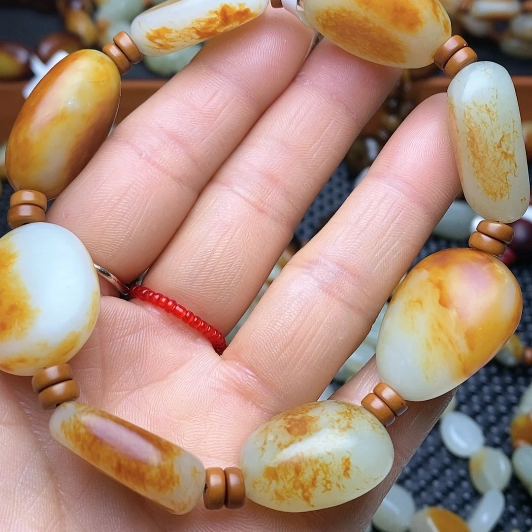 和田玉手链未镶嵌伟*