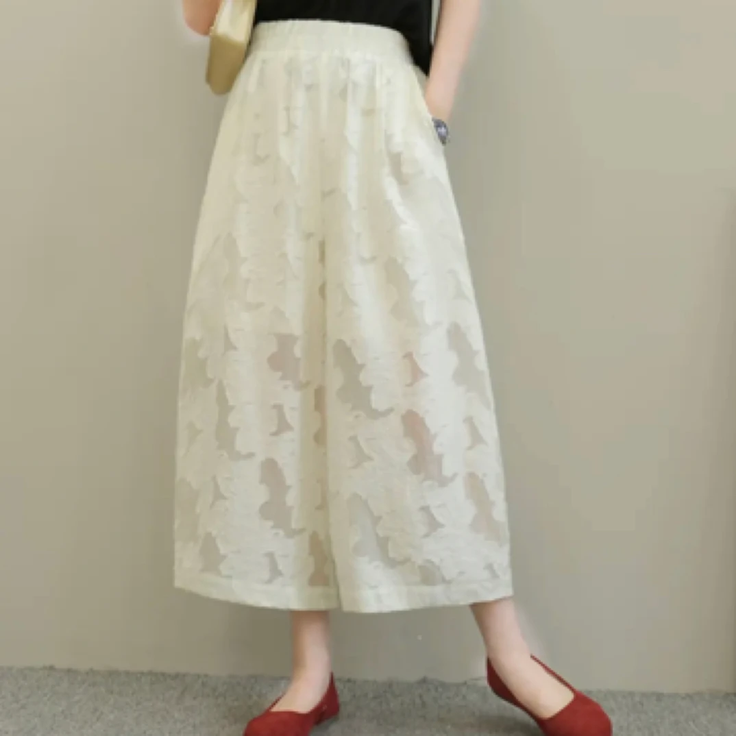 7051【长歌】..夏季新款高定纹花裤