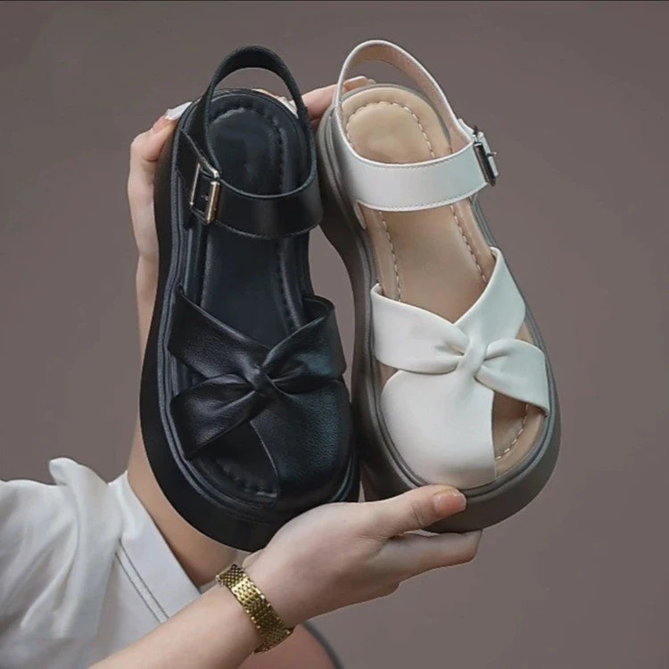 厚底罗马法式绝美包头凉鞋女士夏季外穿时尚配裙子2025新款沙滩鞋