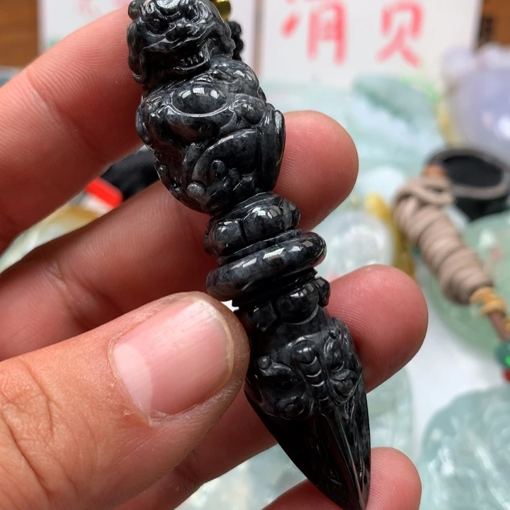 翡翠颈饰未镶嵌保真天然a货翡翠