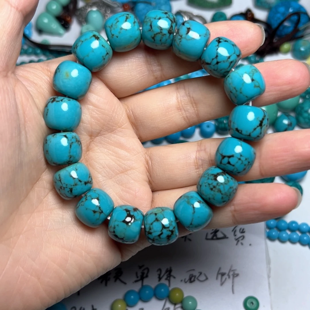 卡14+绿蓝大花老型手串