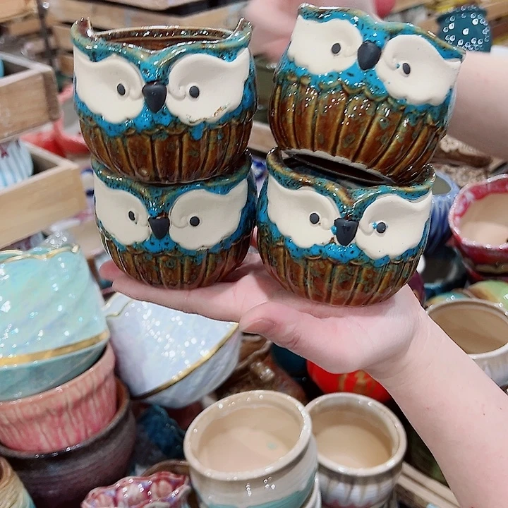 有孔，凑单福利满10元发货陶瓷多肉花盆！