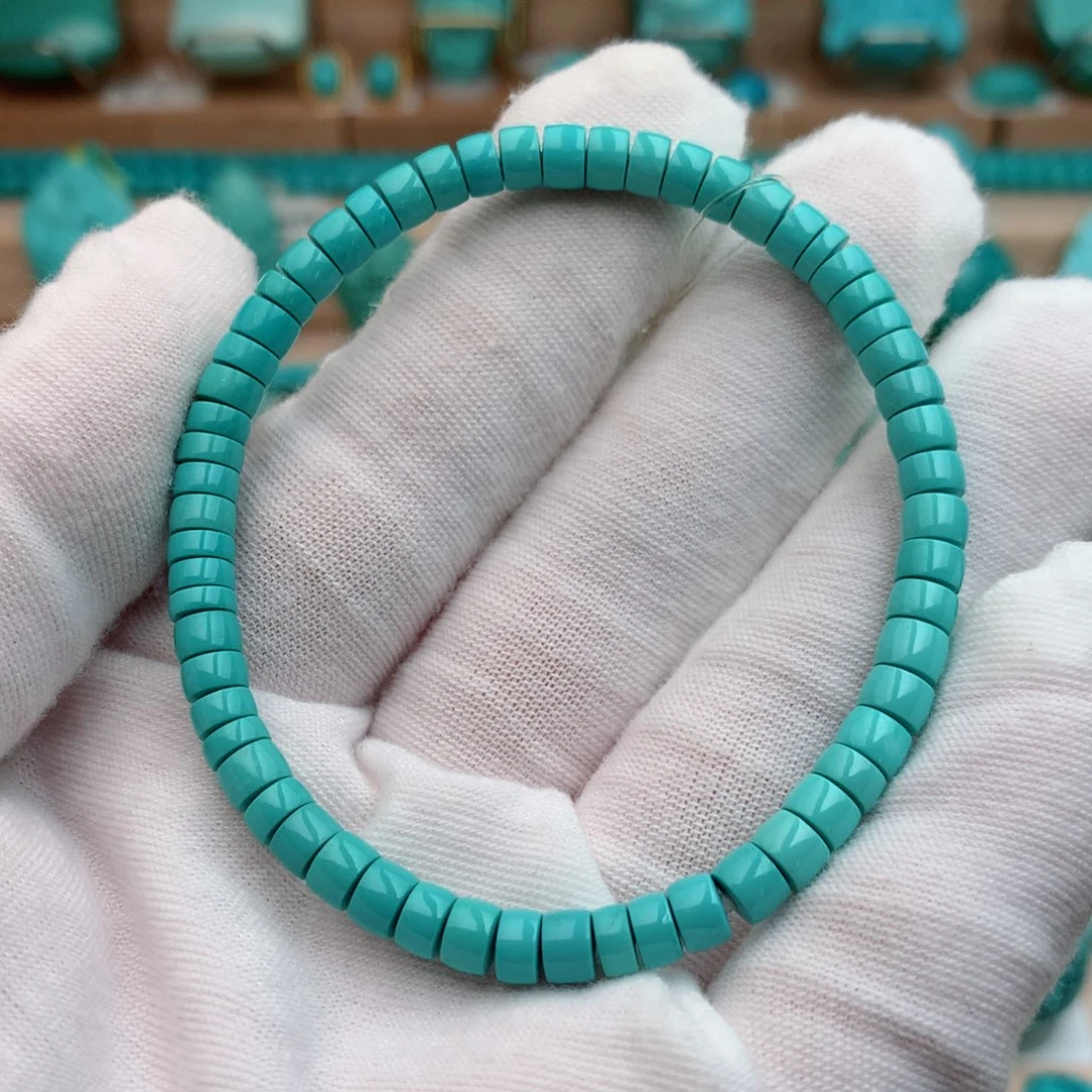 未镶嵌绿松石珠宝奇石4.8mm