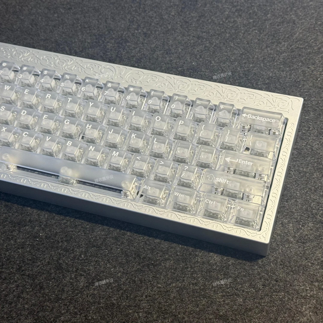雾透白PC键帽移印白字原厂透光适配wooting美加狮迈从等磁轴键盘