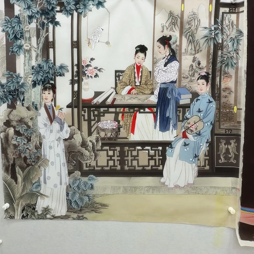 国画工笔画人物作品