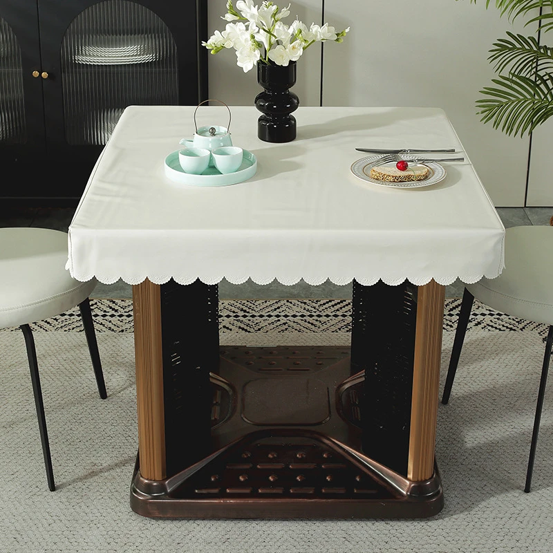 烤火桌电暖炉皮套防油防水防尘罩正方形皮套桌布防油防水又防烫