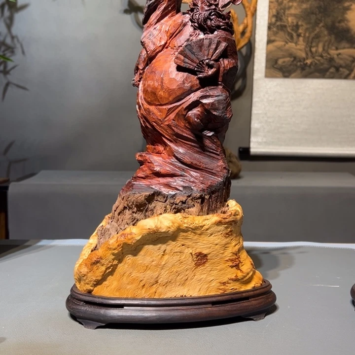 D***董荔枝木钟馗香炉摆件