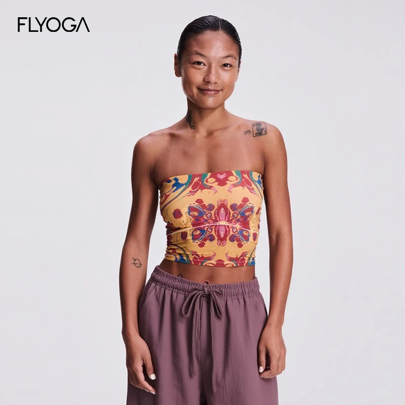 FLYOGA飞蓝抹胸瑜伽普拉提运动亲肤舒适透气显瘦53106