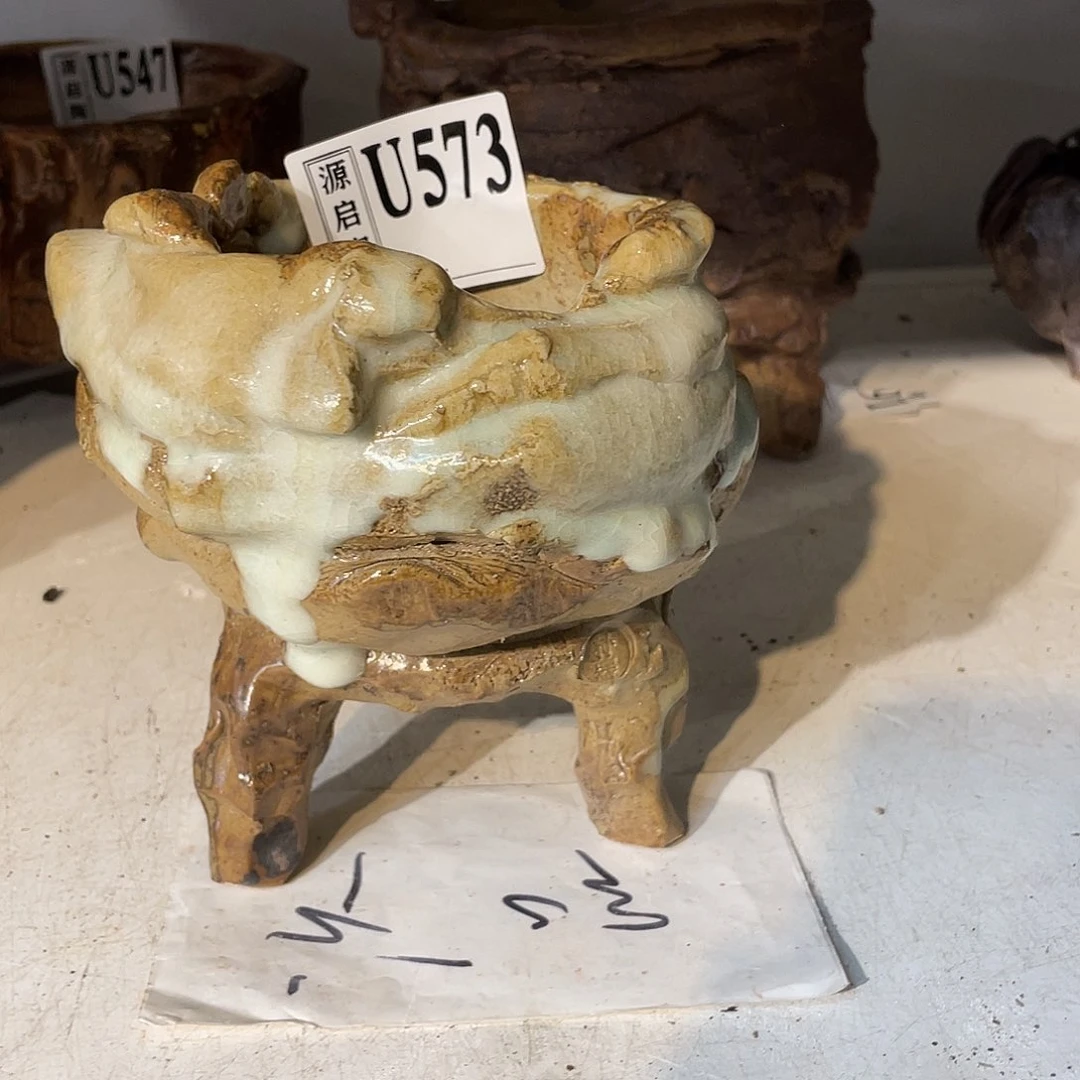 紫砂花盆景德镇陶瓷花盆573