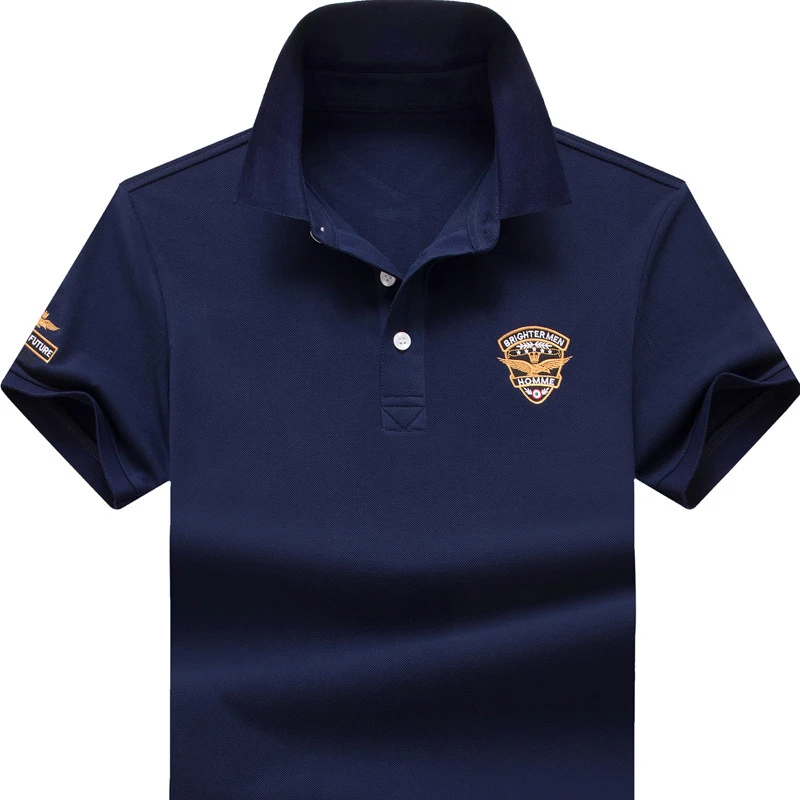 夏季新品保罗修身衫宽松休闲翻领短袖T恤青年大码棉体恤男上衣