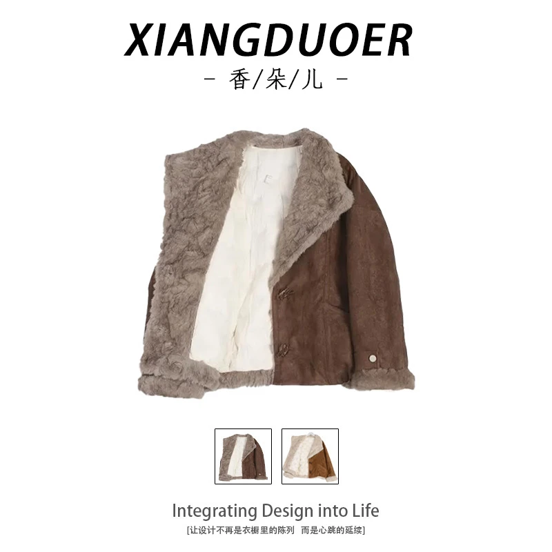 2026冬季新款大码宽松慵懒时尚外套袄子大气简约风时尚棉服外套女