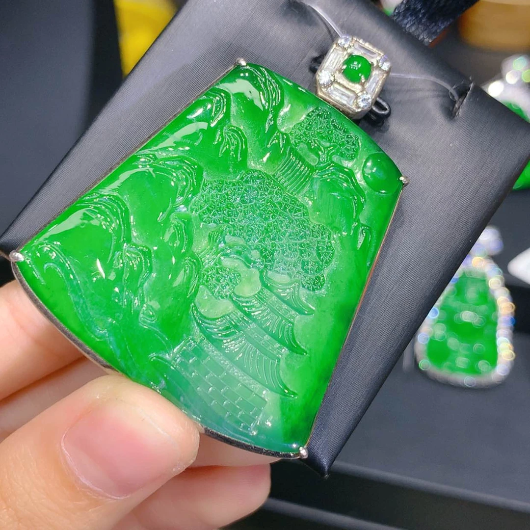 【闪购商品】颈饰银S925镶嵌翡翠3柒姐