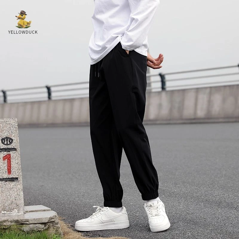 多口袋束脚工装裤男宽松潮牌男士加肥加大码秋冬季休闲长裤子男潮