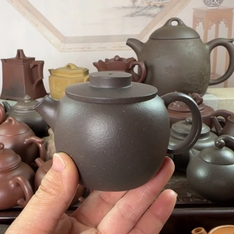 紫砂茶壶天青泥料150cc