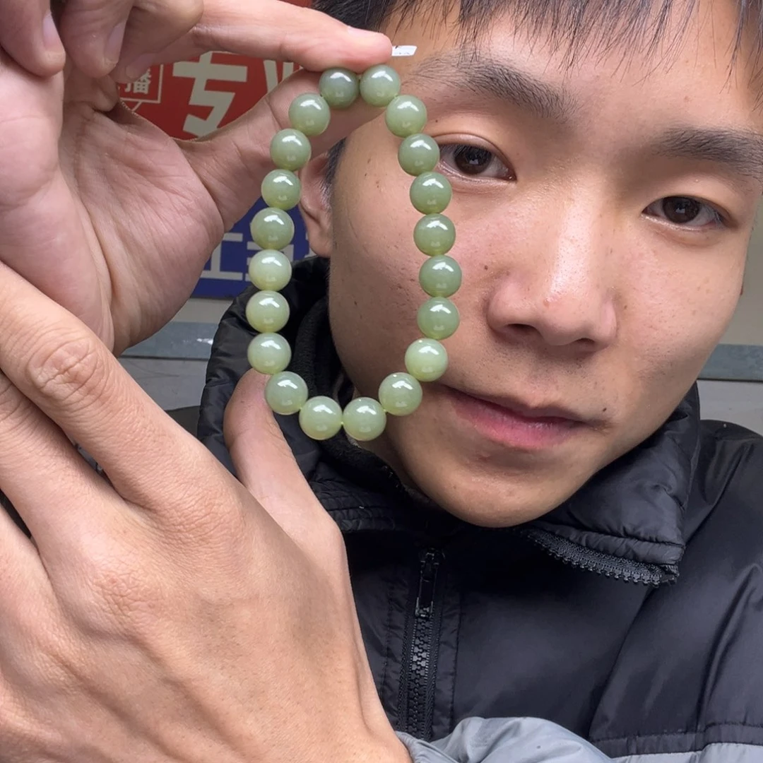 和田玉手链未镶嵌多样性钢板料新疆青黄口金山矿卡10