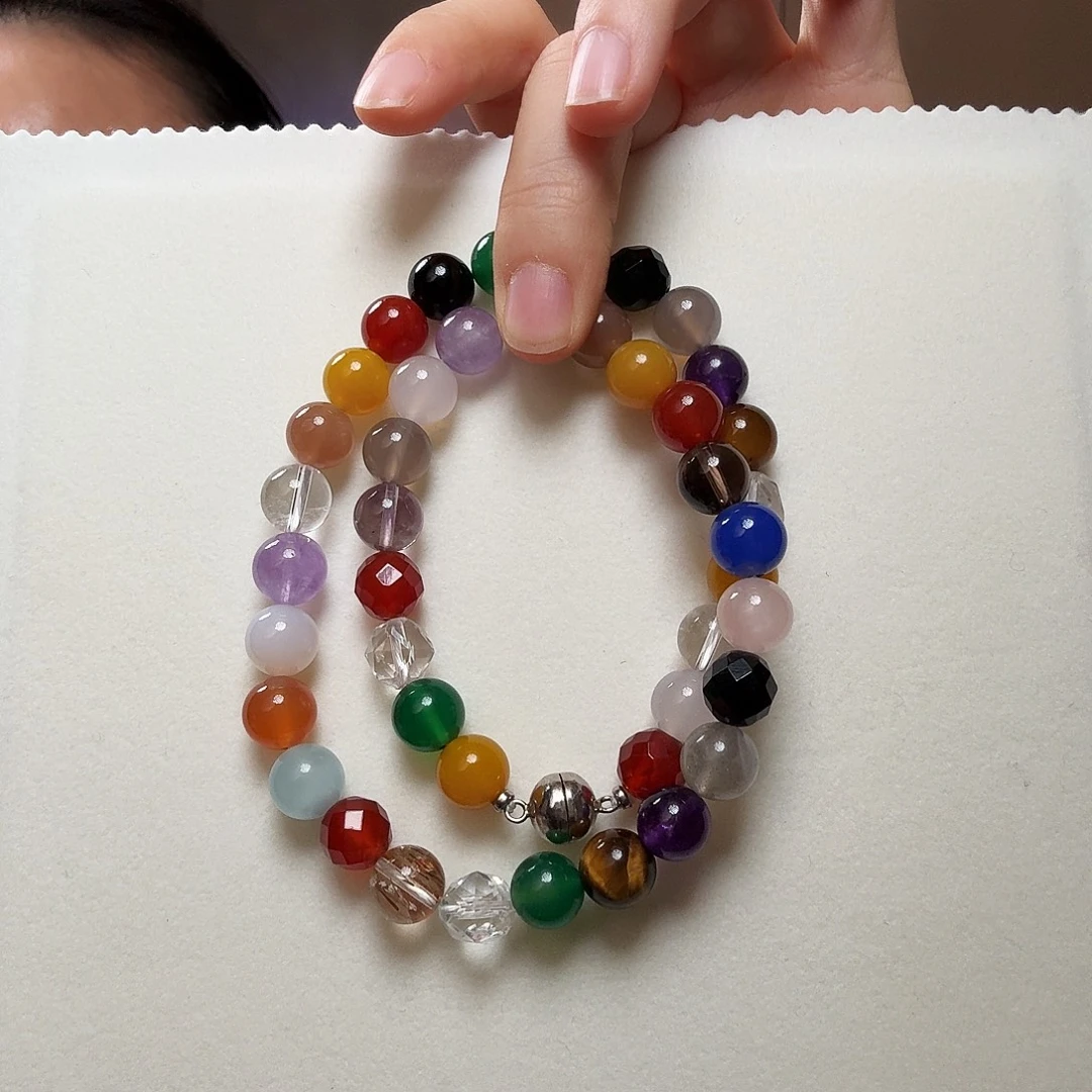 水晶颈饰银S925镶嵌10mm