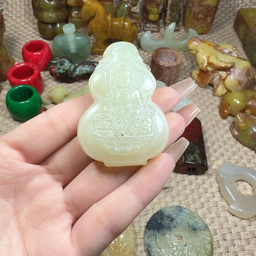 白玉菩提吊坠挂件