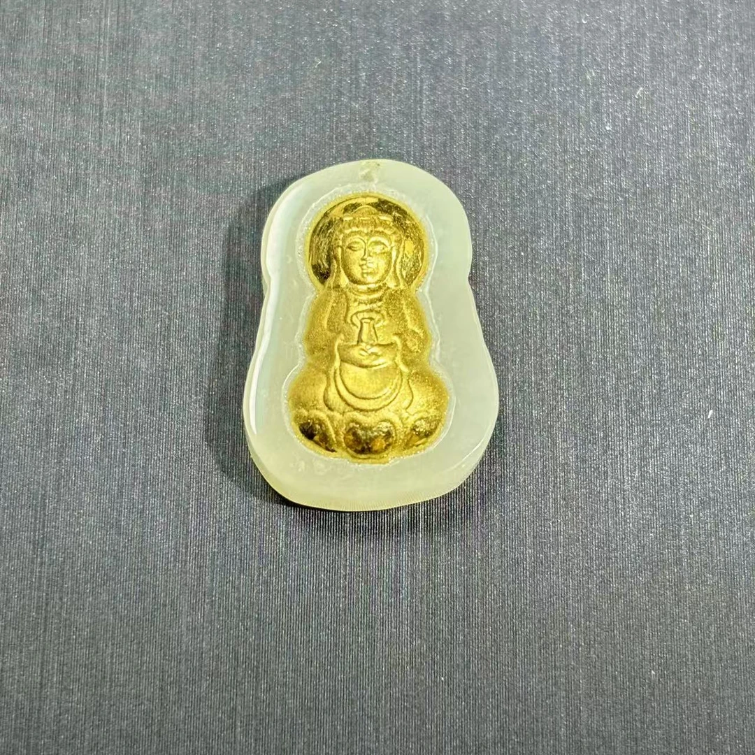 和田玉观音吊坠