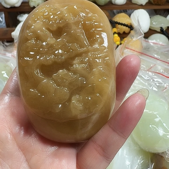 无***声砖雕石头手把件不退不换
