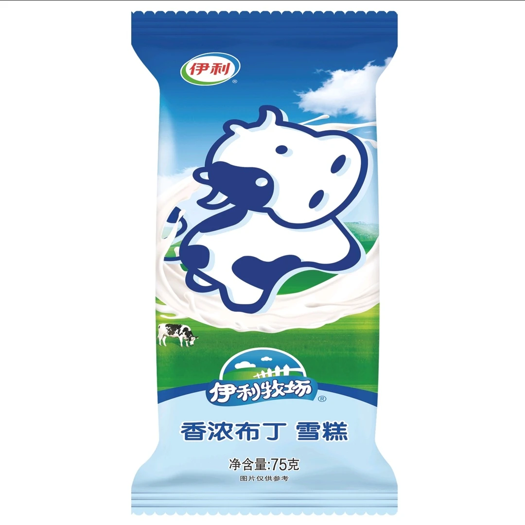 伊利牧场香浓布丁雪糕75克