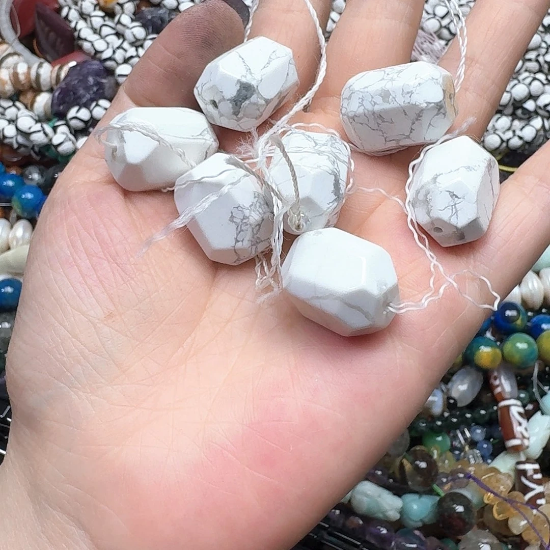 玛瑙/玉髓未镶嵌珠宝半成品2个14x20m白松桶珠