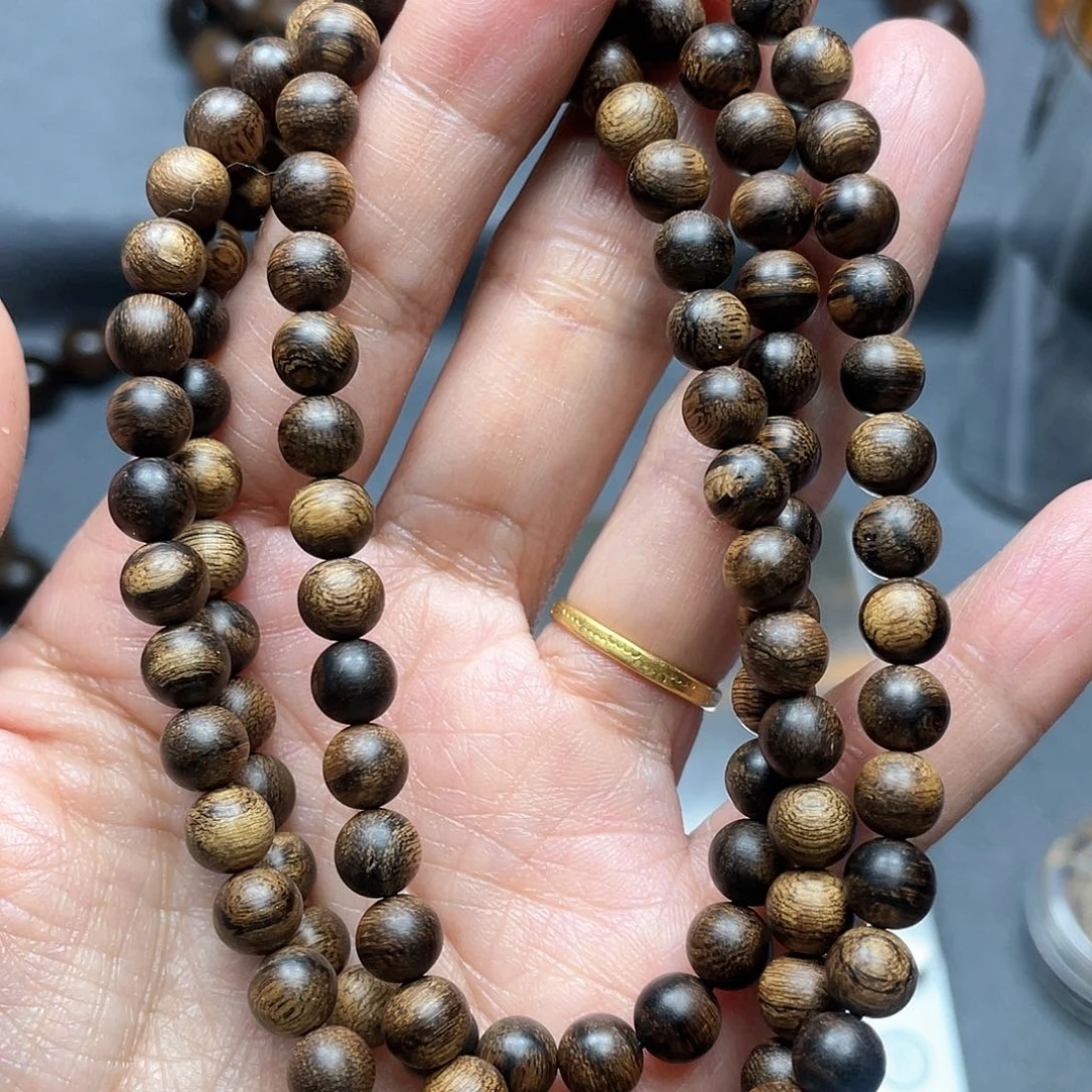 沉香手串静*白棋瘤疤0.6